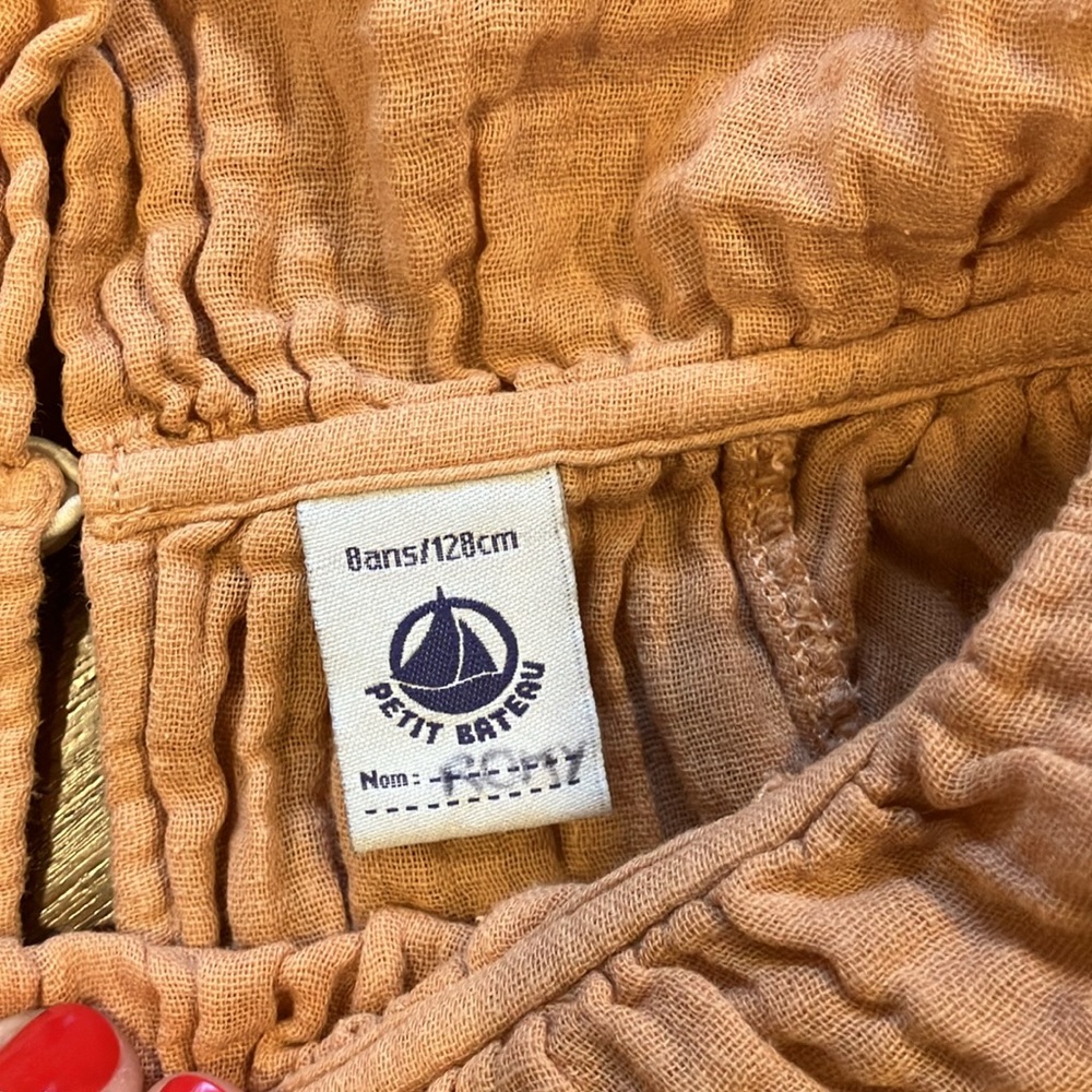 Kid’s Peach Ruffled Top - Picture 2 of 2